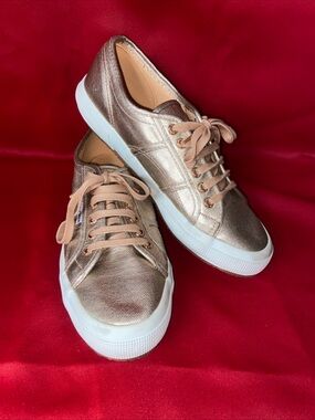 Superga Gold Sneakers Metallic Glamour Low-Top